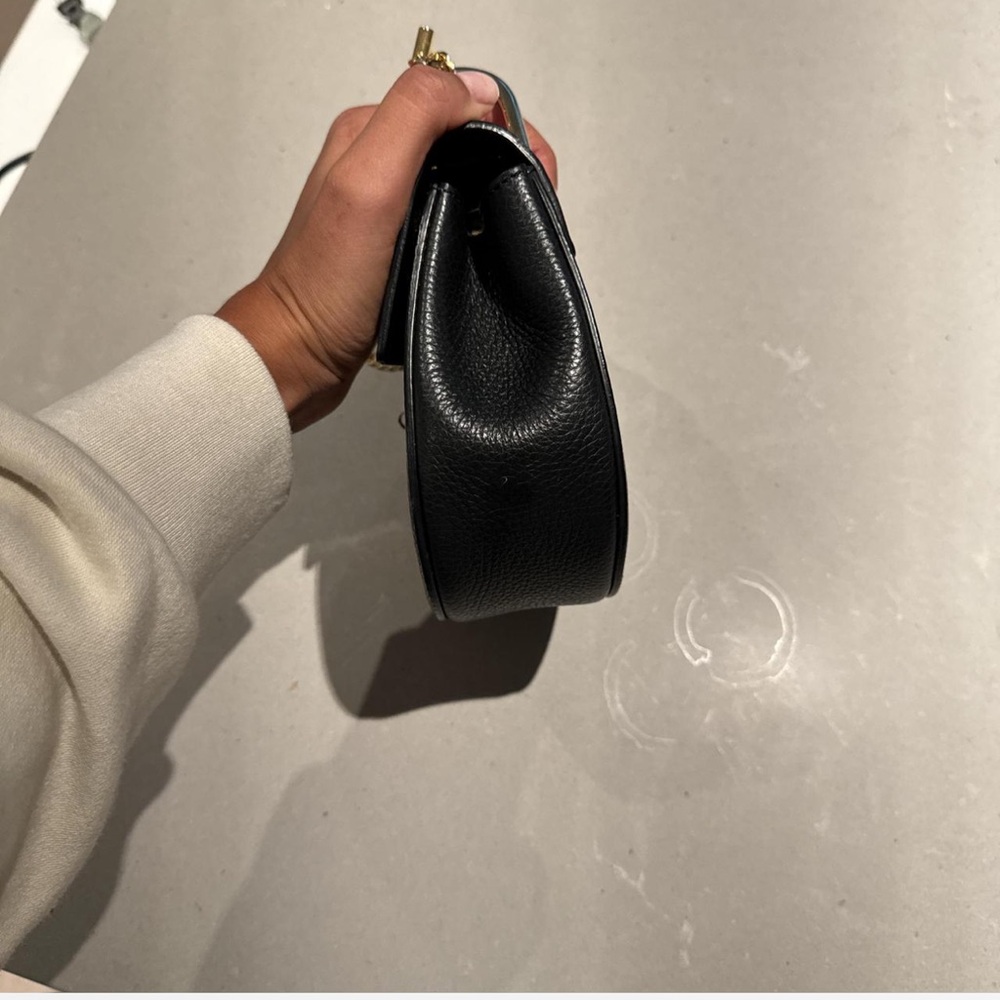 Chloe Drew Black Leather Pebble Crossbody Bag View 3